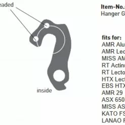 GHOST BIKES Ghost Patte De Dérailleur GRH-19bl Noir